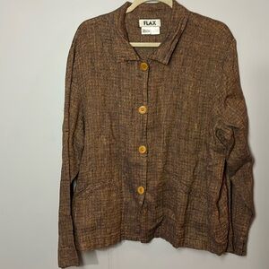 FLAX linen jacket multicolor size M